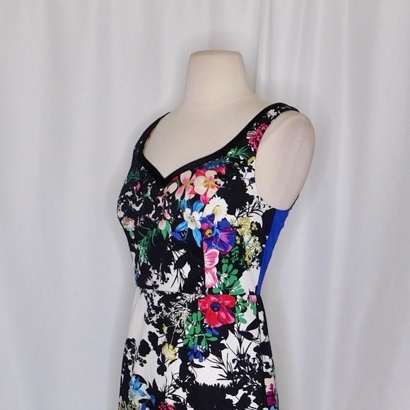 Anthropologie LEIFNOTES Chroma Shadow Floral Sheath Dress Fitted Romantic Size 0 - Picture 7 of 13